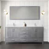 Jacques 72 in. Freestanding Bathroom Vanity with White Quartz Top, White Square Sink