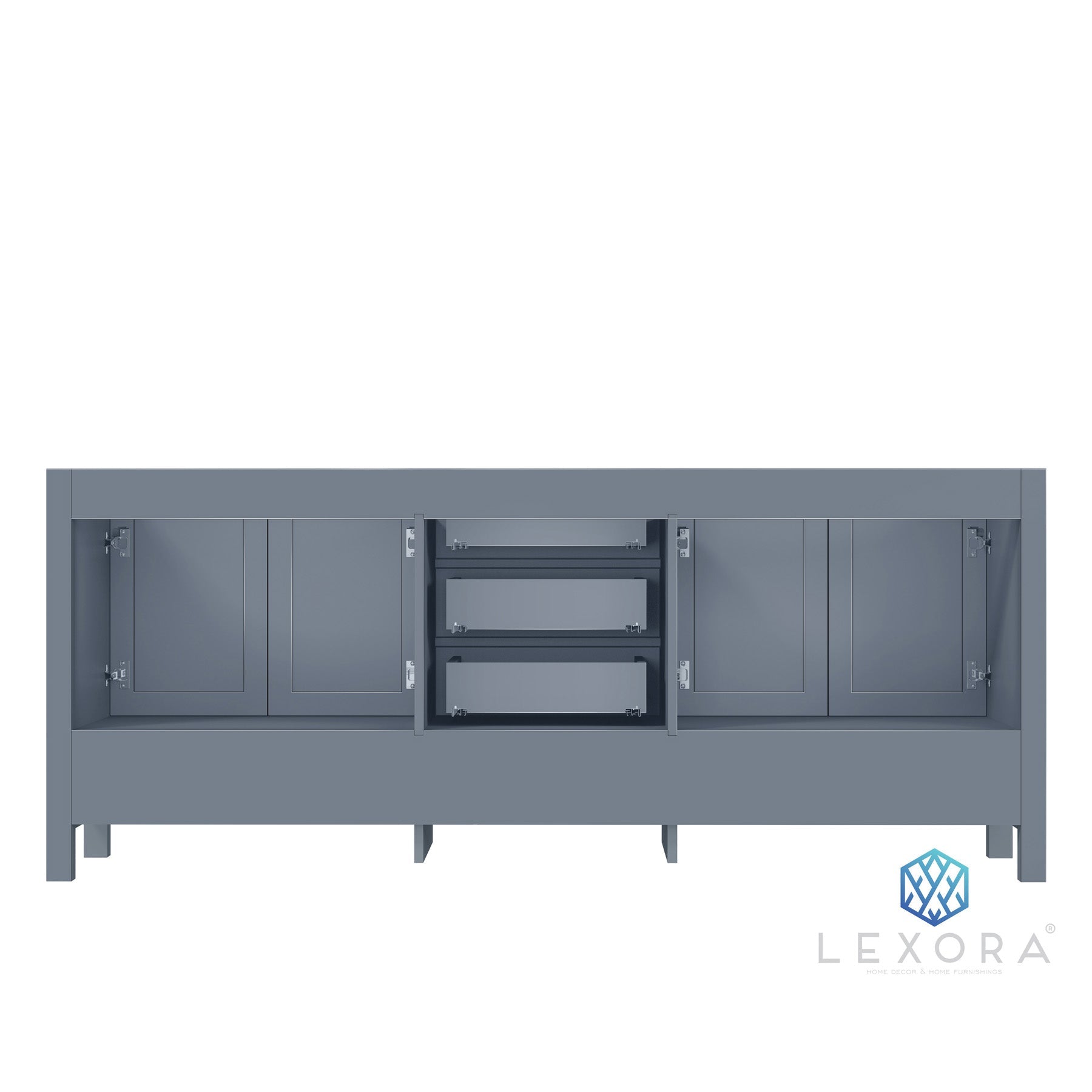 Jacques 80" Dark Grey Vanity Cabinet Only