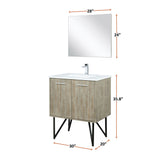 Lancy 30 in. Rustic Acacia  Freestanding Bathroom Vanity with White Quartz Top, White Square Sink, and Monte Chrome Faucet Set