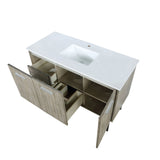 Lancy 48 in. Rustic Acacia  Freestanding Bathroom Vanity with White Quartz Top, and White Square Sink