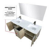 Lancy 60 in. Rustic Acacia  Freestanding Bathroom Vanity with White Quartz Top, White Square Sink, and Balzani Gun Metal Faucet Set