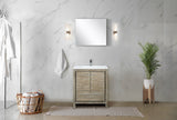 Lafarre 24 in. Rustic Acacia  Freestanding Bathroom Vanity with White Quartz Top, and White Square Sink