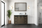 Marsyas 48 in. Freestanding Bathroom Vanity with White Quartz top, White Square Sink