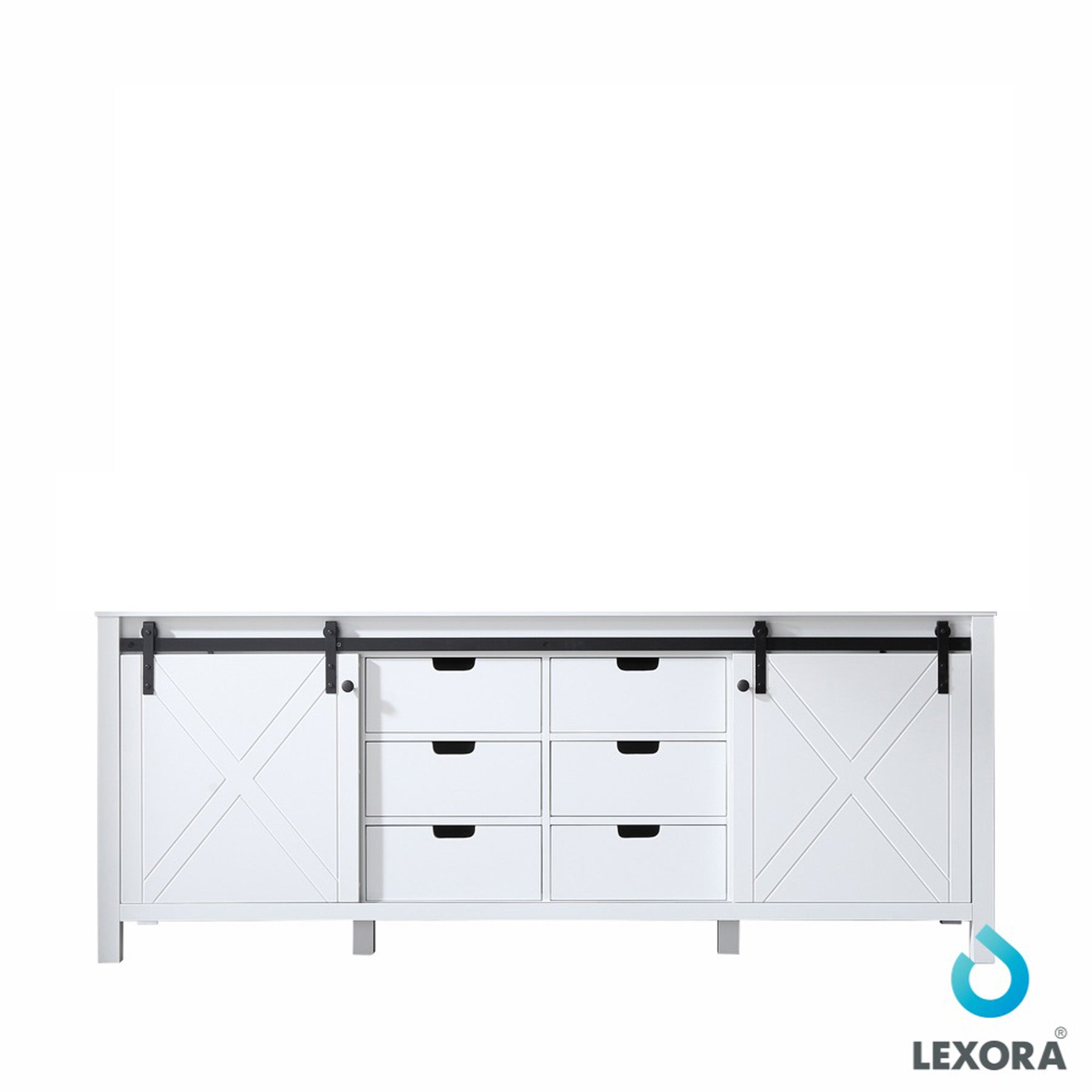Marsyas 84" White Vanity Cabinet Only