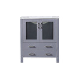 Volez 30 in. Freestanding Bathroom Vanity with Integrated Top, White integrated Square Sink