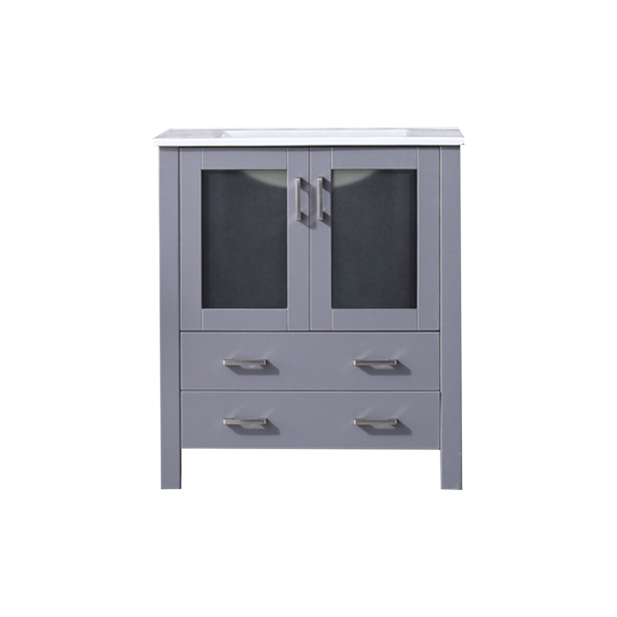Volez 30 in. Freestanding Bathroom Vanity with Integrated Top, White integrated Square Sink