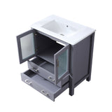 Volez 30 in. Freestanding Bathroom Vanity with Integrated Top, White integrated Square Sink