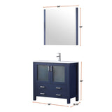 Volez 36 in. Freestanding Bathroom Vanity with Integrated Top, White integrated Square Sink