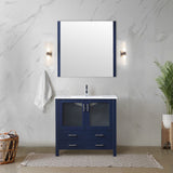 Volez 36 in. Freestanding Bathroom Vanity with Integrated Top, White integrated Square Sink