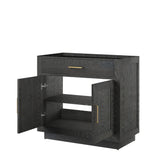 Abbey 36 in W x 22 in D Black Oak Single Bath Vanity