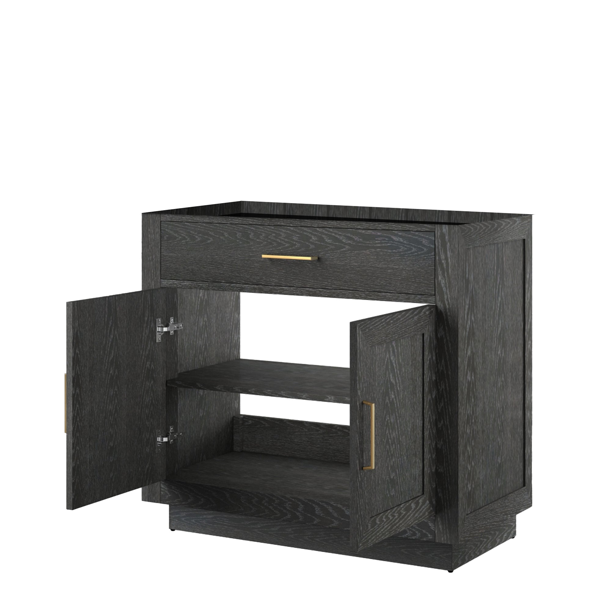 Abbey 36 in W x 22 in D Black Oak Single Bath Vanity