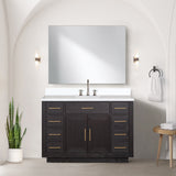 Abbey 48 in W x 22 in D Black Oak Single Bath Vanity
