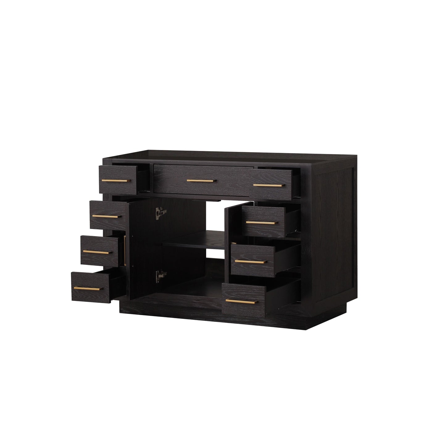 Abbey 48 in W x 22 in D Black Oak Single Bath Vanity