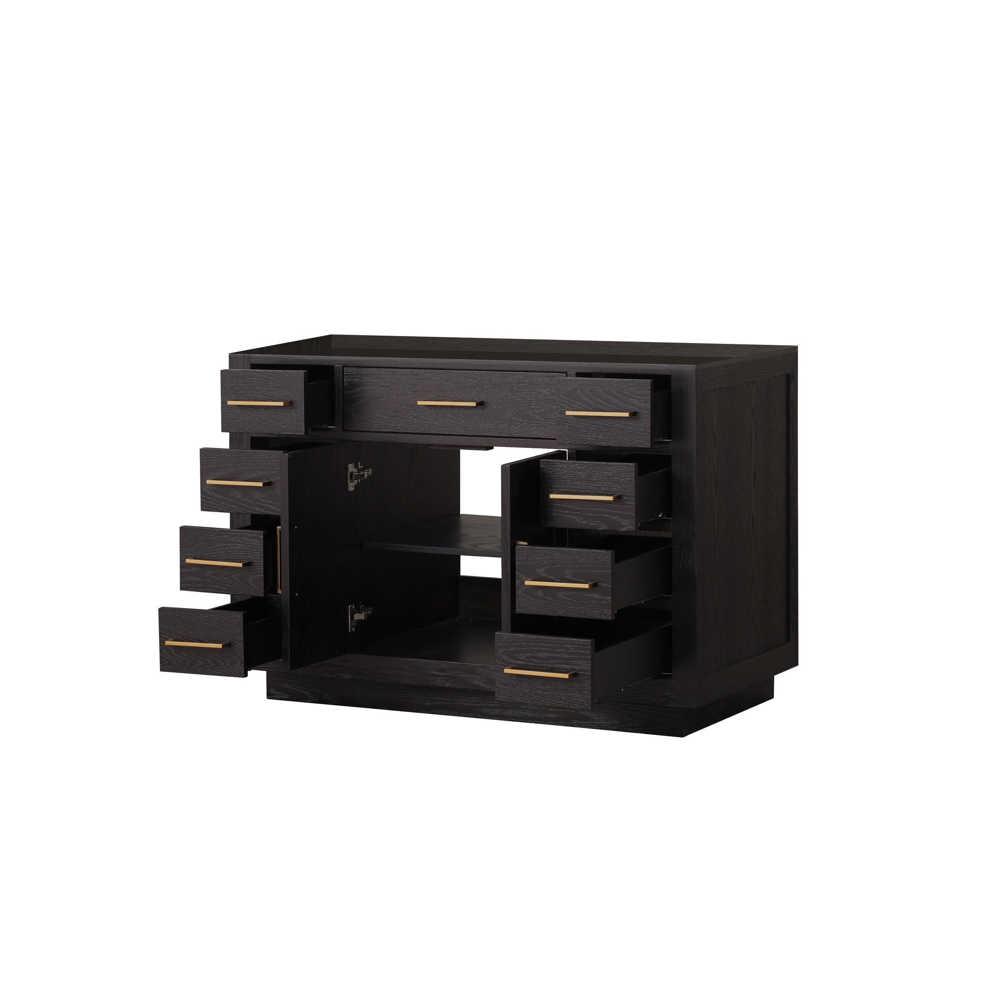 Abbey 48 in W x 22 in D Black Oak Single Bath Vanity