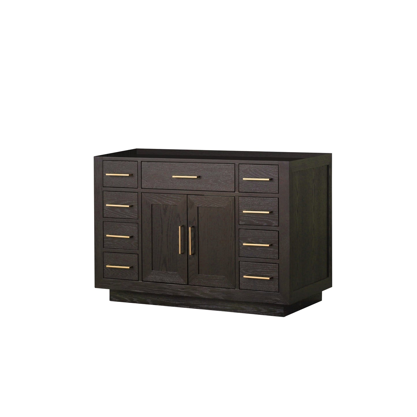 Abbey 48 in W x 22 in D Brown Oak Single Bath Vanity