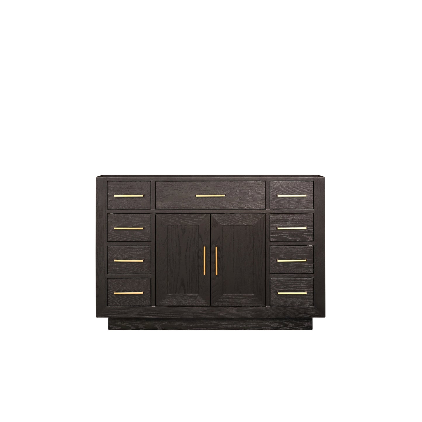 Abbey 48 in W x 22 in D Brown Oak Single Bath Vanity