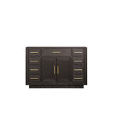 Abbey 48 in W x 22 in D Brown Oak Single Bath Vanity