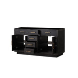 Abbey 60 in W x 22 in D Black Oak Double Bath Vanity