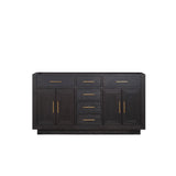 Abbey 60 in W x 22 in D Black Oak Double Bath Vanity