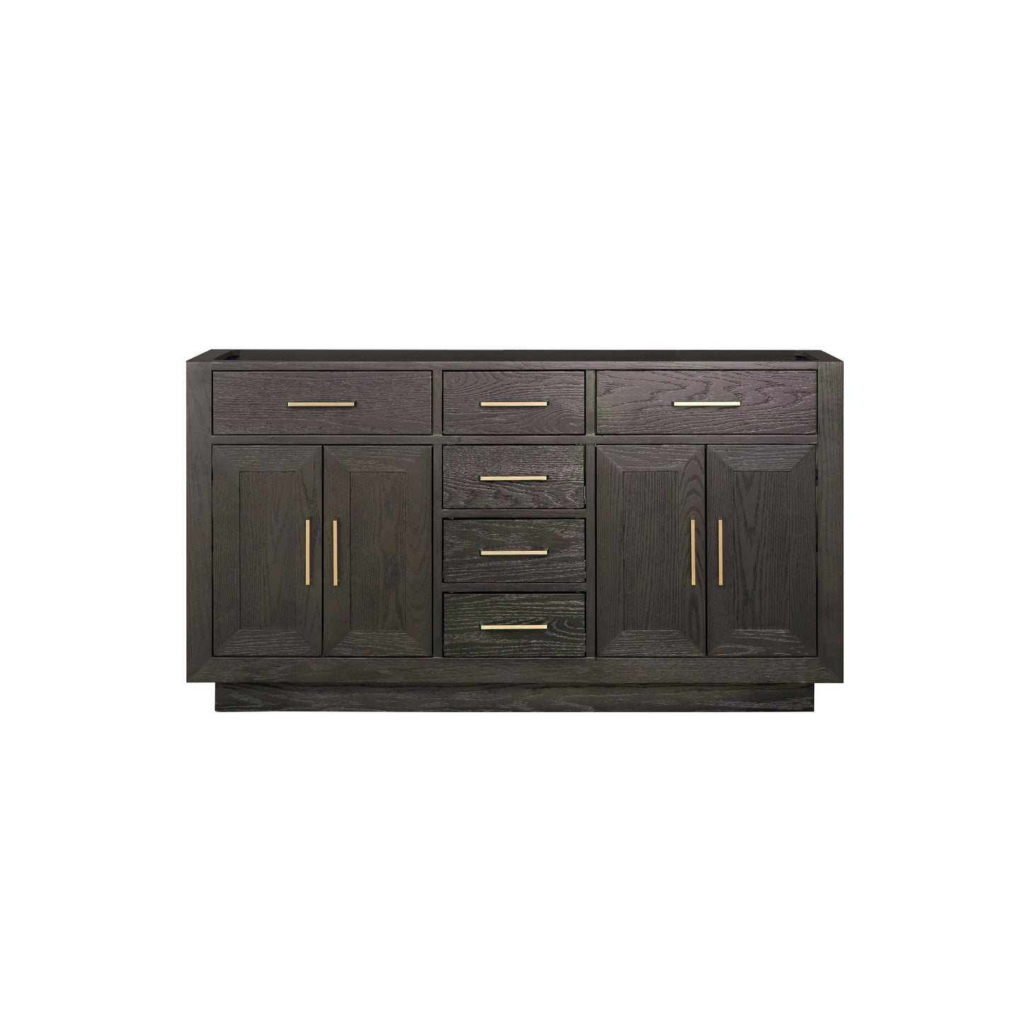 Abbey 60 in W x 22 in D Brown Oak Double Bath Vanity