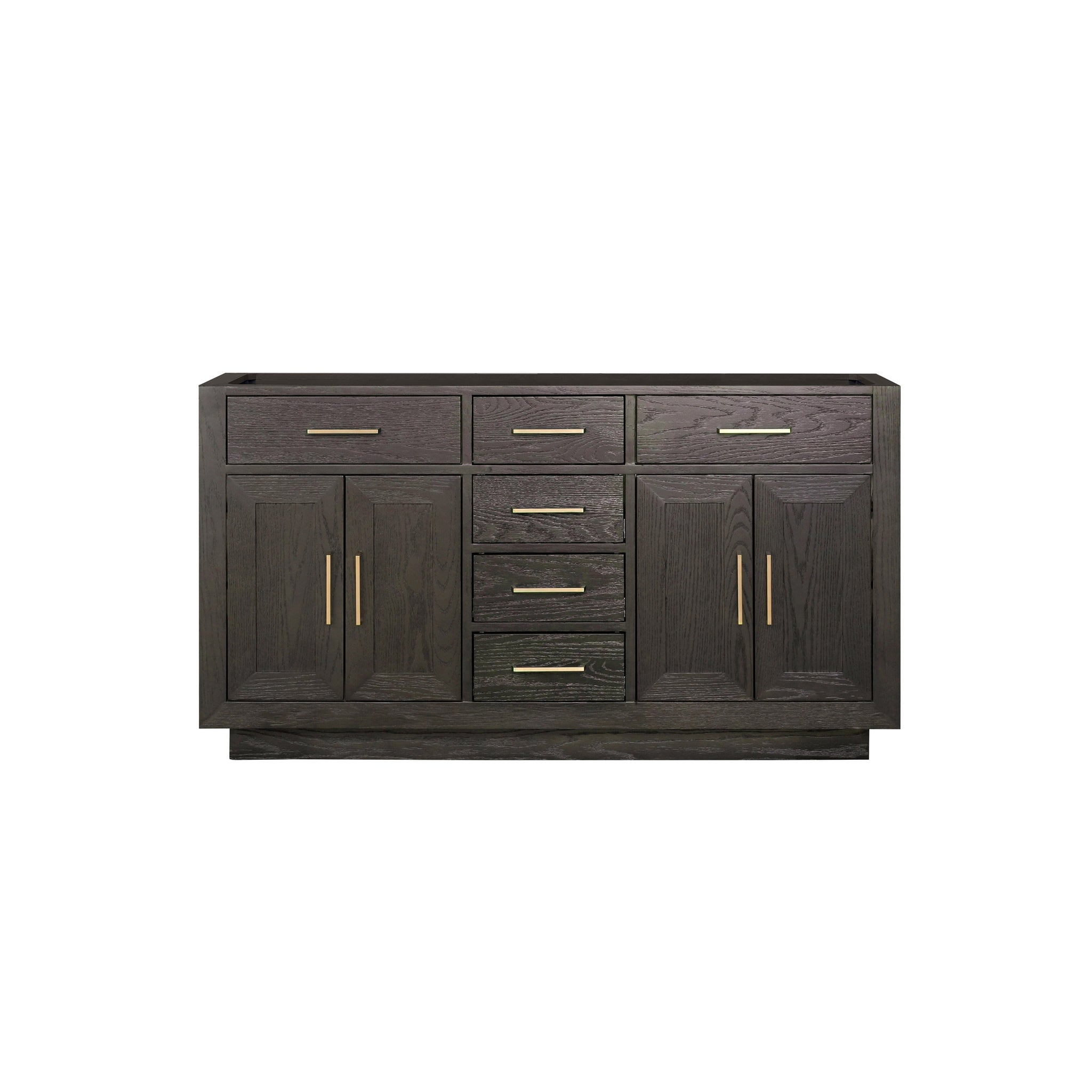 Abbey 60 in W x 22 in D Brown Oak Double Bath Vanity