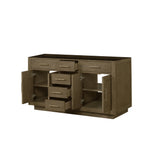 Abbey 60 in W x 22 in D Grey Oak Double Bath Vanity
