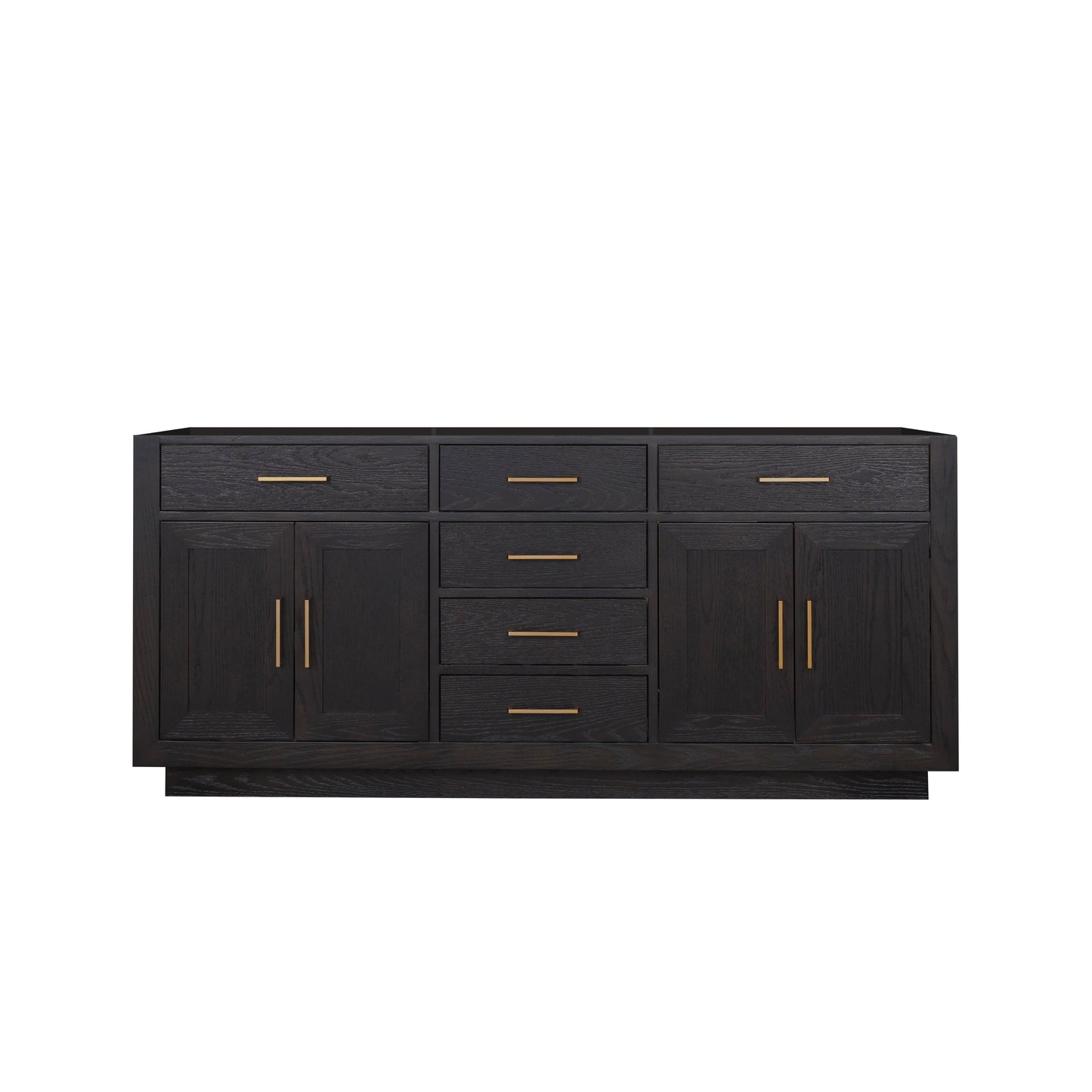 Abbey 72 in W x 22 in D Black Oak Double Bath Vanity
