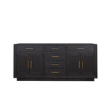 Abbey 72 in W x 22 in D Black Oak Double Bath Vanity