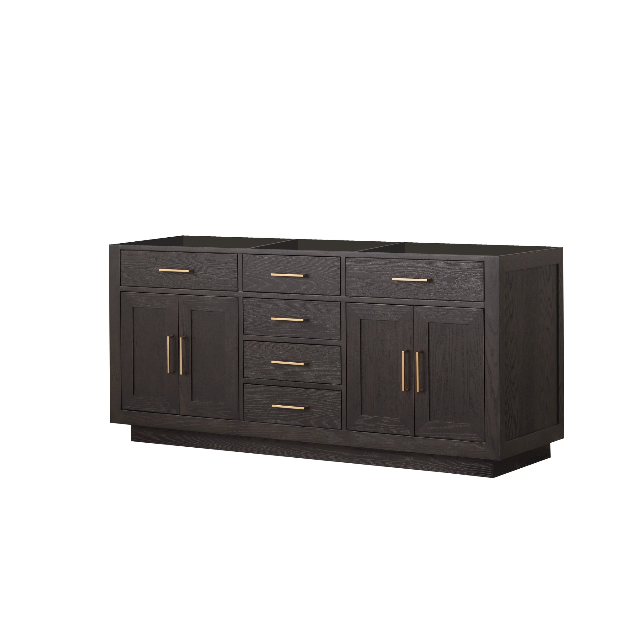 Abbey 72 in W x 22 in D Brown Oak Double Bath Vanity
