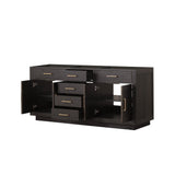 Abbey 72 in W x 22 in D Brown Oak Double Bath Vanity