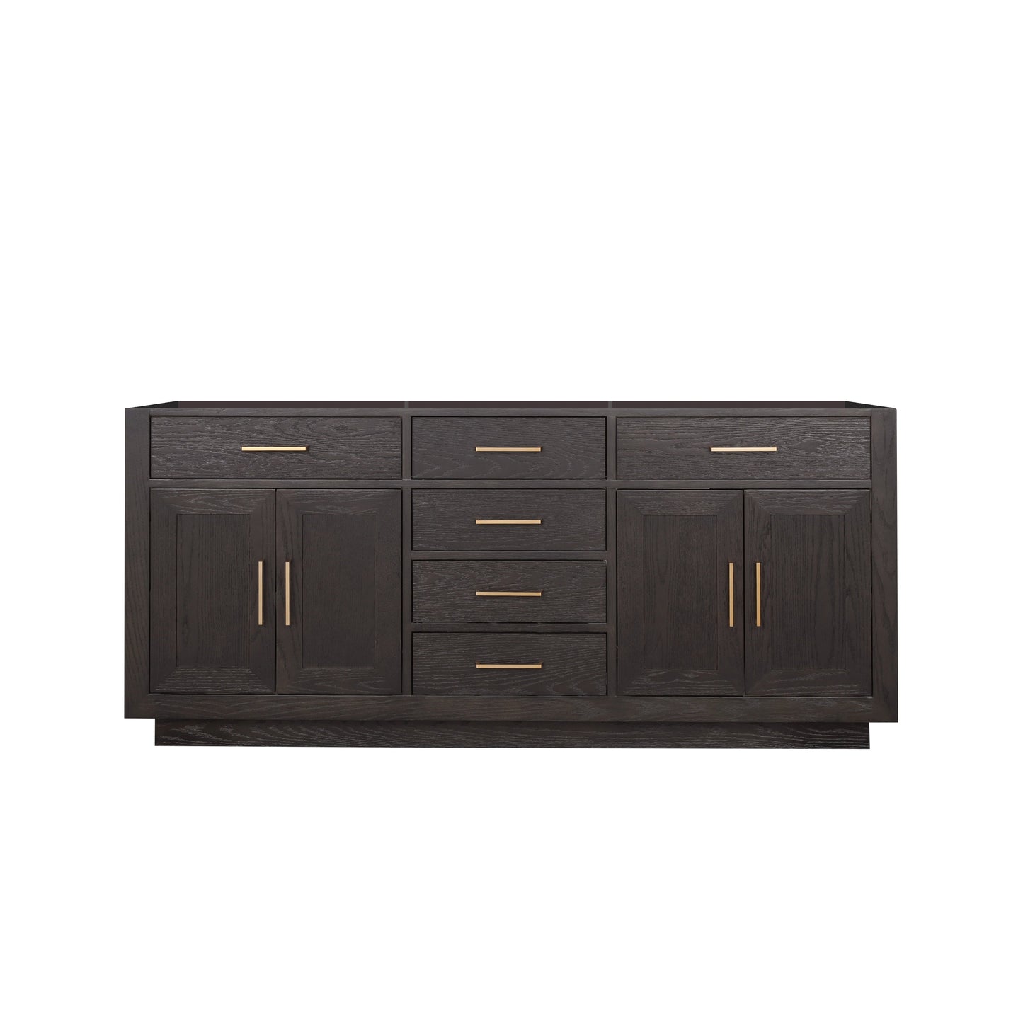 Abbey 72 in W x 22 in D Brown Oak Double Bath Vanity