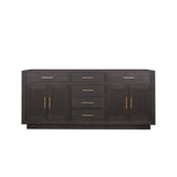 Abbey 72 in W x 22 in D Brown Oak Double Bath Vanity