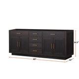 Abbey 80 in W x 22 in D Black Oak Double Bath Vanity