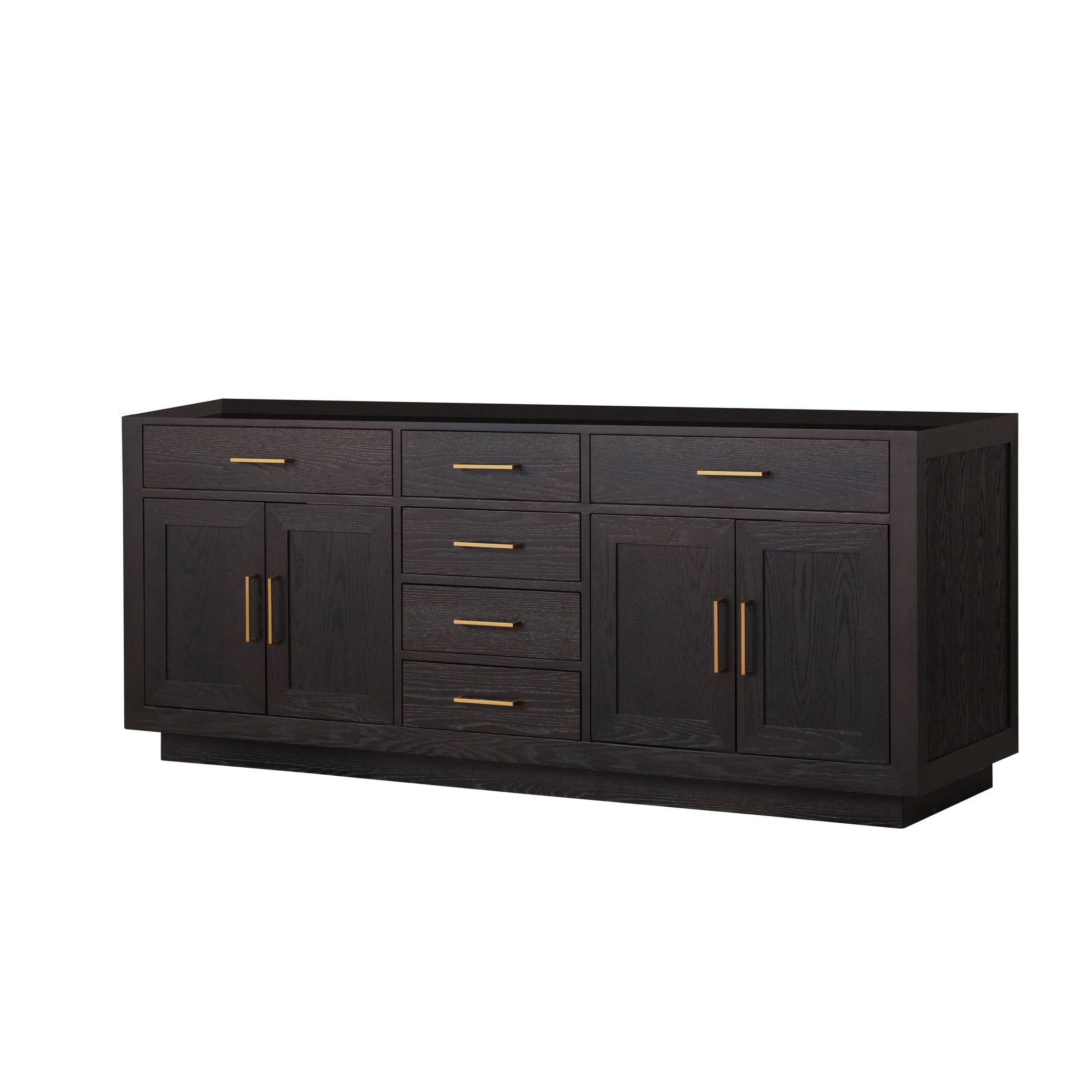 Abbey 80 in W x 22 in D Black Oak Double Bath Vanity