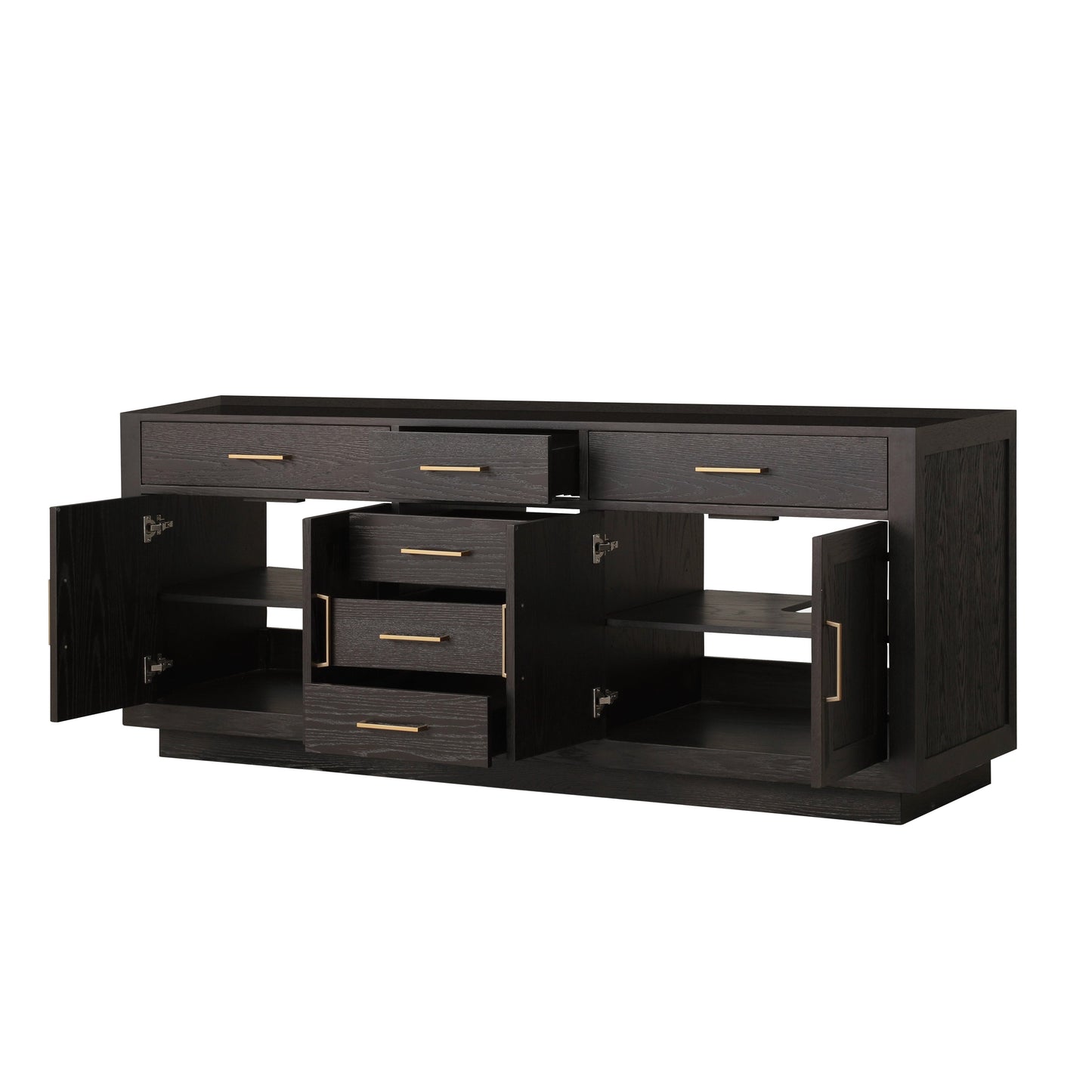 Abbey 80 in W x 22 in D Brown Oak Double Bath Vanity