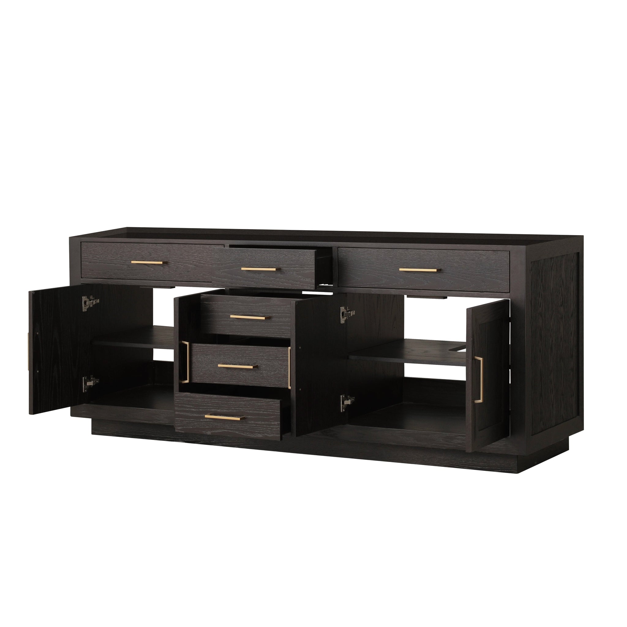 Abbey 80 in W x 22 in D Brown Oak Double Bath Vanity