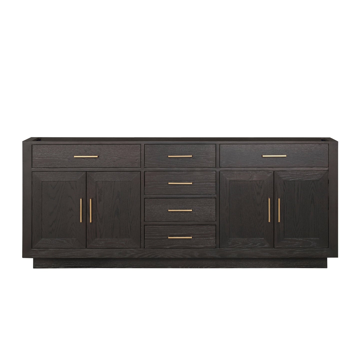 Abbey 80 in W x 22 in D Brown Oak Double Bath Vanity