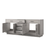 Abbey 80 in W x 22 in D White Oak Double Bath Vanity