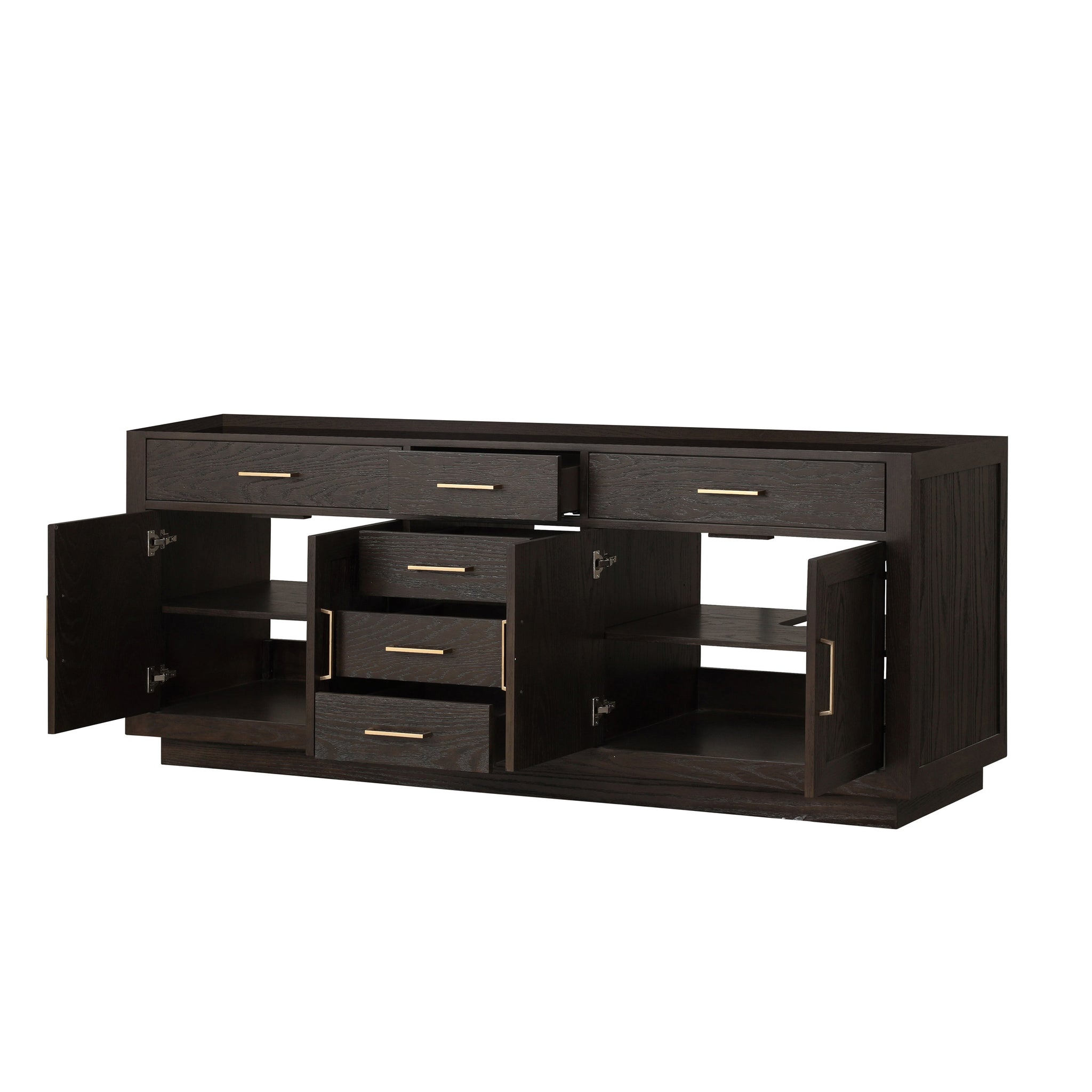 Abbey 84 in W x 22 in D Brown Oak Double Bath Vanity