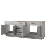 Abbey 84 in W x 22 in D White Oak Double Bath Vanity
