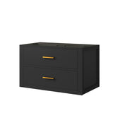Castor 30 in W x 22 in D Black Single Bath Vanity