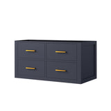 Castor 36 in W x 22 in D Blue Single Bath Vanity