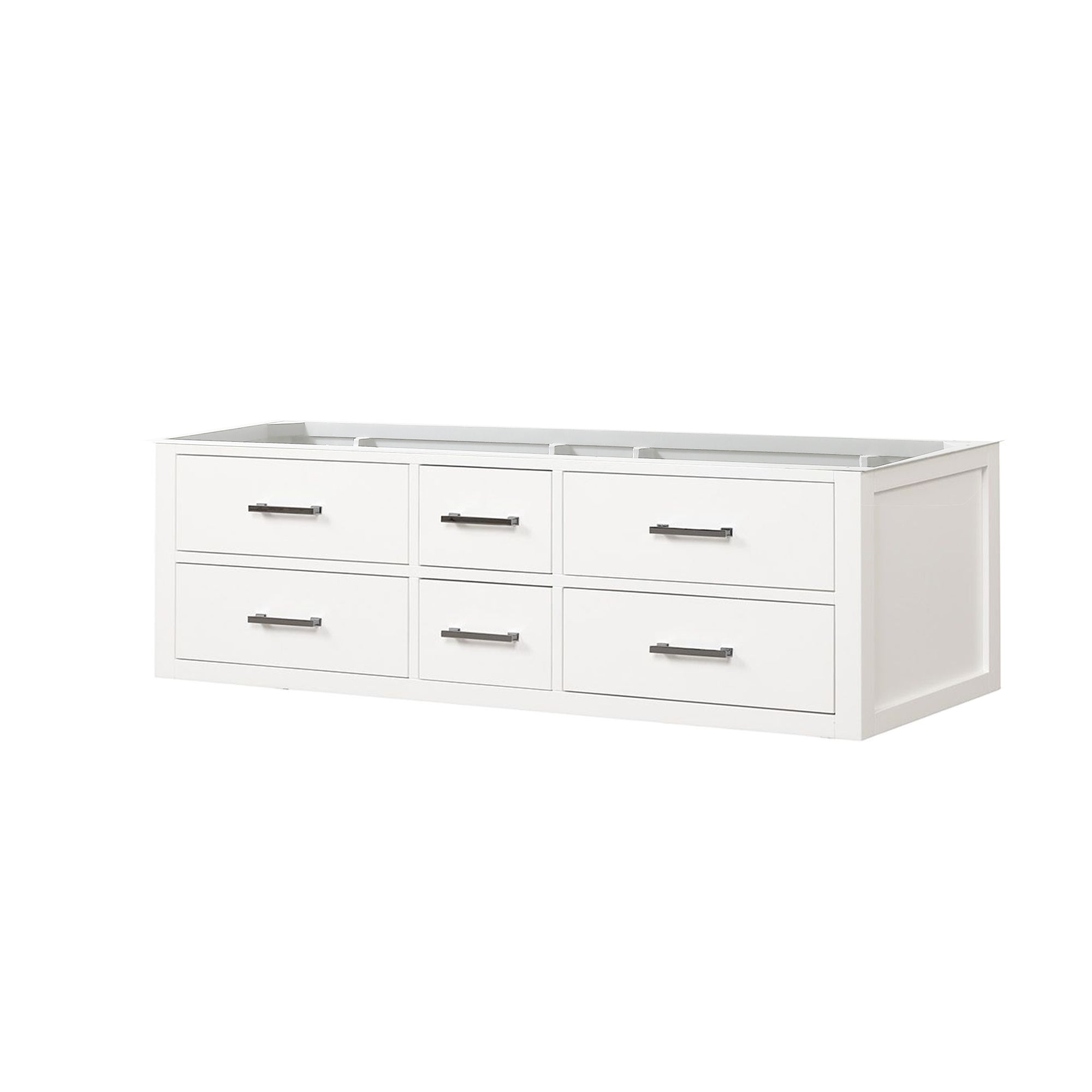 Castor 60 in W x 22 in D White Double Bath Vanity