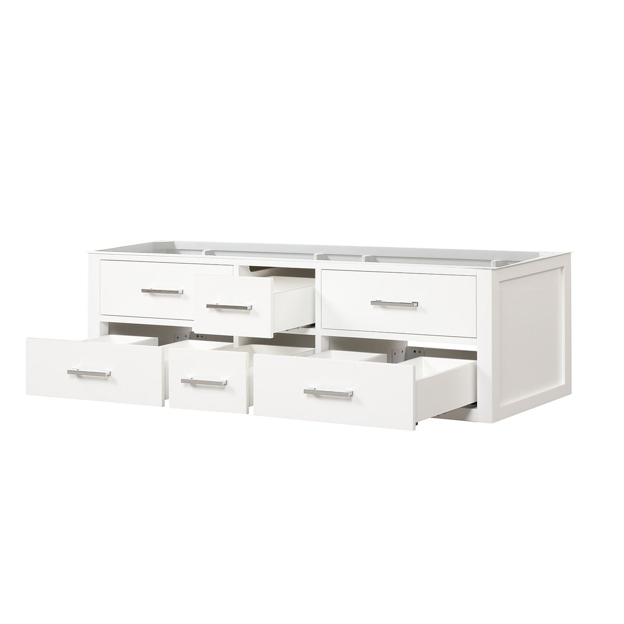 Castor 60 in W x 22 in D White Double Bath Vanity