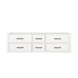 Castor 60 in W x 22 in D White Double Bath Vanity
