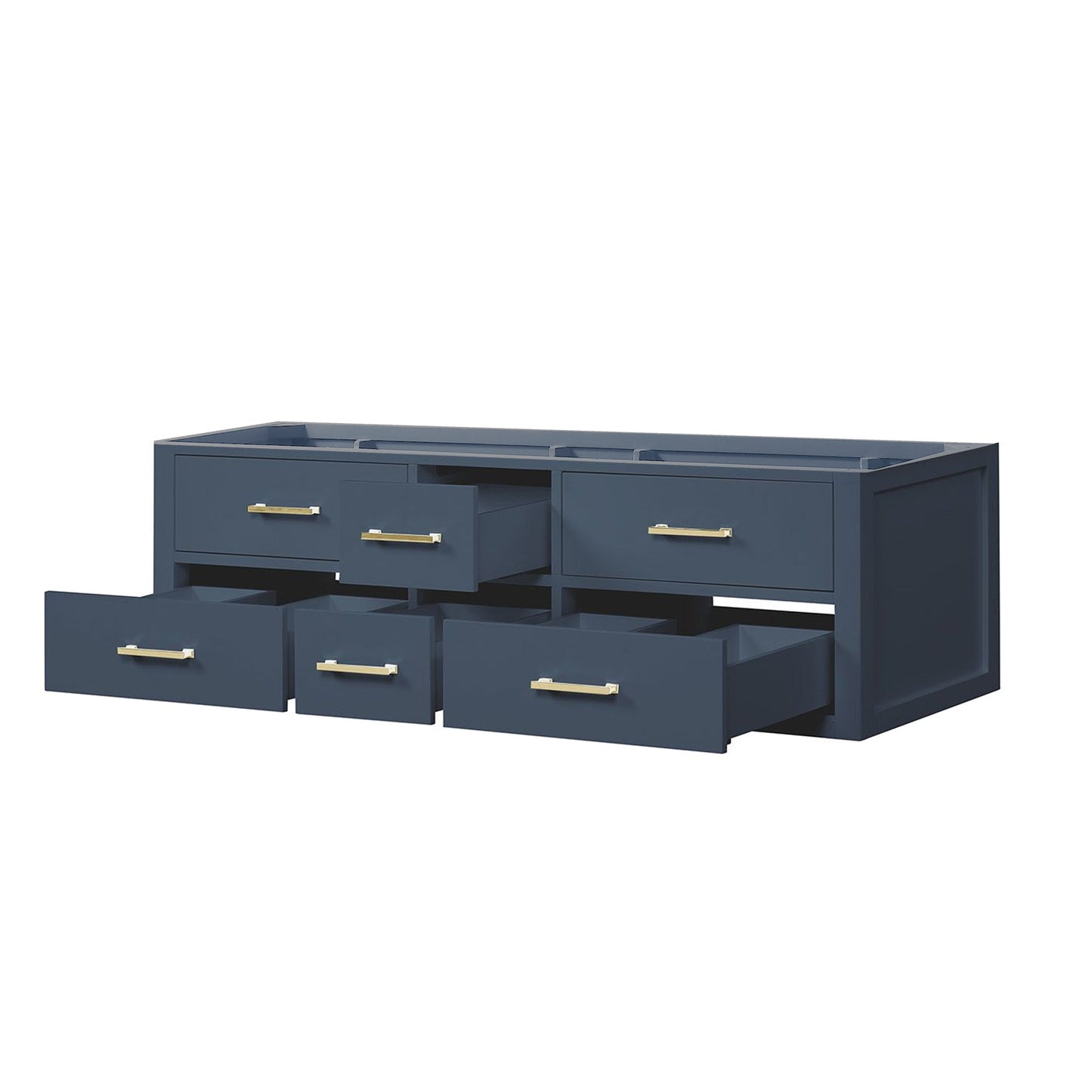 Castor 60 in W x 22 in D Blue Double Bath Vanity