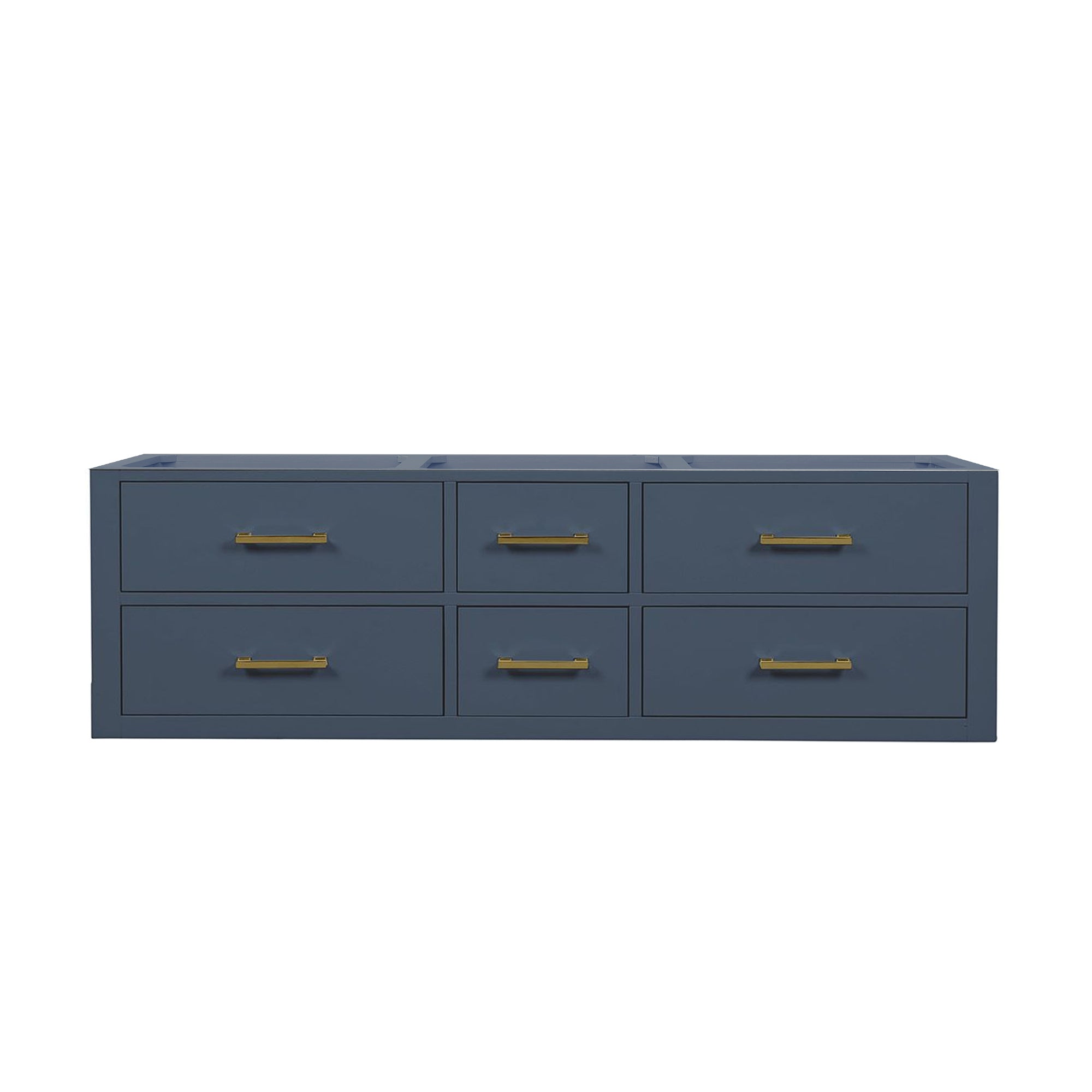 Castor 60 in W x 22 in D Blue Double Bath Vanity
