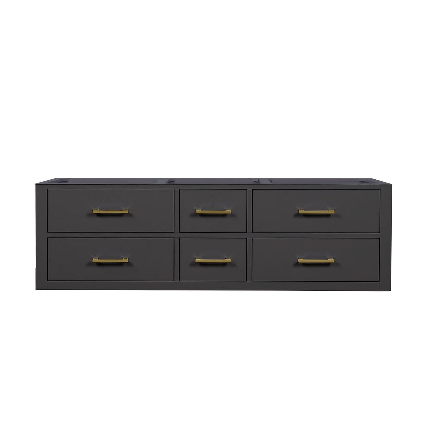 Castor 60 in W x 22 in D Black Double Bath Vanity