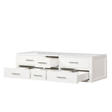 Castor 72 in W x 22 in D White Double Bath Vanity