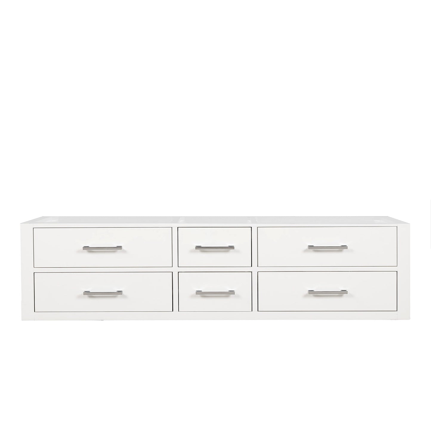 Castor 72 in W x 22 in D White Double Bath Vanity